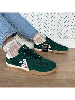 ⭐Converse Run Star Trainer Ox 7.5 Women Shoes Suede Green Casual Sneaker A13359C